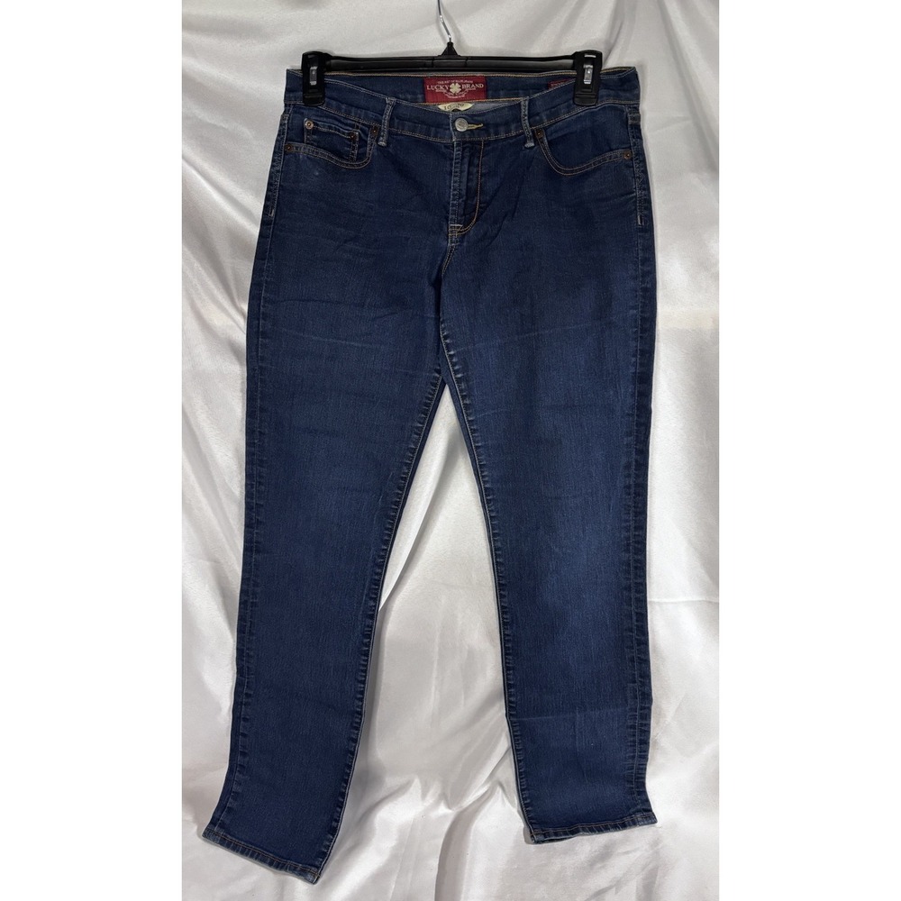 Lucky Brand Brooke Women's Straight Denim Blue Jeans Size 10/30 Regular